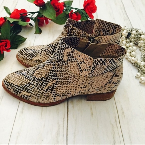 Gianni Bini Snake Skin Booties - Picture 4 of 6